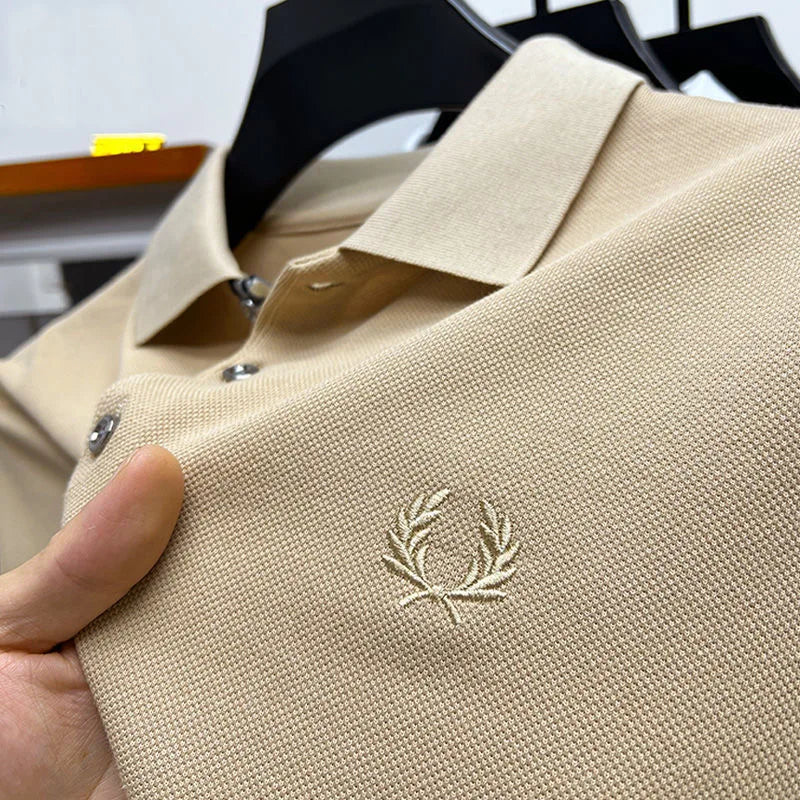 2025 Hot Selling Summer New Embroidered Men's Leisure POLO Shirt High Quality Breathable Brand 100% Cotton Short sleeved Shirt