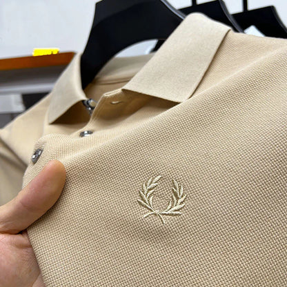 2025 Hot Selling Summer New Embroidered Men's Leisure POLO Shirt High Quality Breathable Brand 100% Cotton Short sleeved Shirt