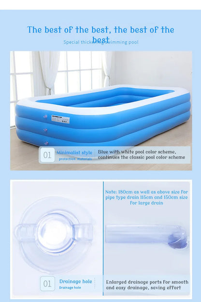 Home large inflatable swimming pool folding thickened outdoor pool baby inflatable swimming pool