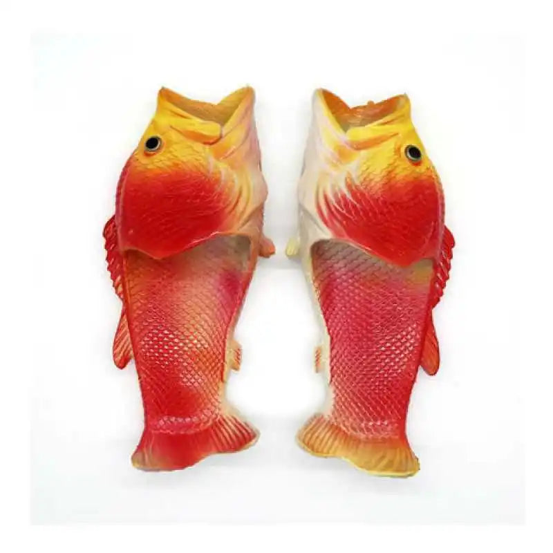 Funny Fish Slippers Mens Outdoor Beach Sandals Big Size 46 47 Gift for Fishing Enthusiasts Man Bass Slipper Unisex Slides Shoes