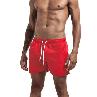 Mens Swim Trunks with Pockets Mesh Liner Summer Casual Beach Board Shorts Quick Dry Swimming Bathing Suit Swimsuit Swimwear