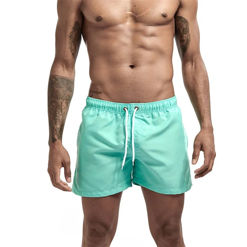 Mens Swim Trunks with Pockets Mesh Liner Summer Casual Beach Board Shorts Quick Dry Swimming Bathing Suit Swimsuit Swimwear