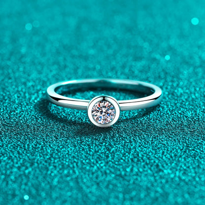 KNOBSPIN D VVS1 Moissanite Rings Round Classic Trendy Women Man Fine Jewelry GRA Certified s925 Sterling Sliver Plated 18k Ring