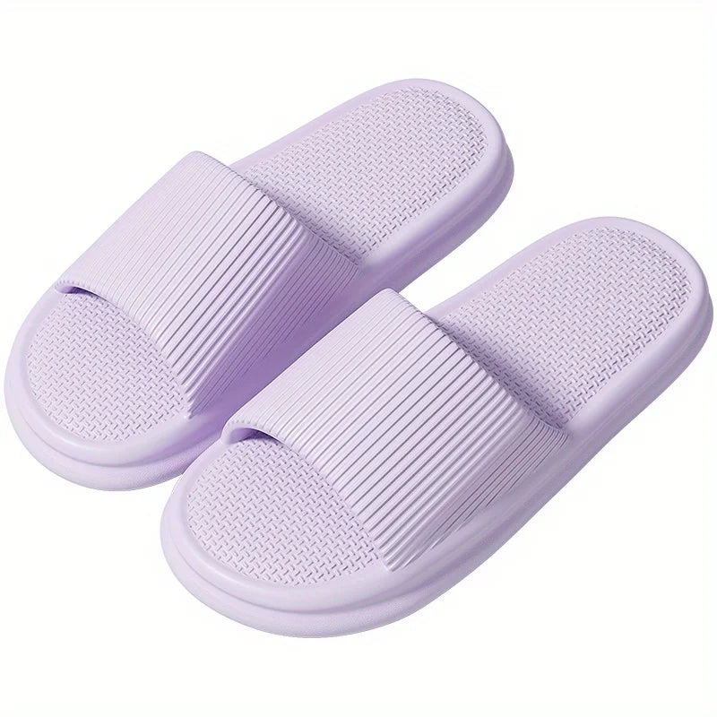 New Men's Solid EVA Slides, Non Slip Quick-drying Open Toe Slippers For Indoor Walking And Bathroom Shower men slippers shoes