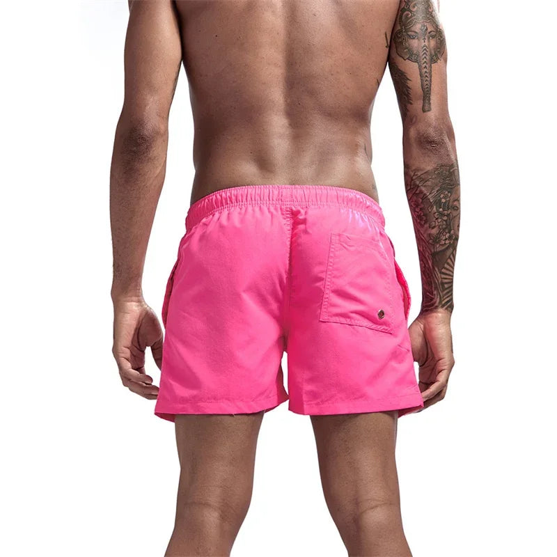 Mens Swim Trunks with Pockets Mesh Liner Summer Casual Beach Board Shorts Quick Dry Swimming Bathing Suit Swimsuit Swimwear