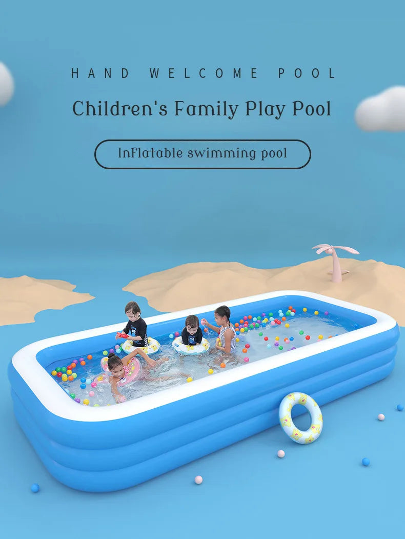 Home large inflatable swimming pool folding thickened outdoor pool baby inflatable swimming pool