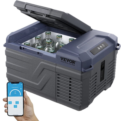 VEVOR 9L Car Refrigerator, 12V Car Fridge,Single Zone Portable Freezer,-4℉-68℉ Range,12/24V DC and 100-240V AC Compressor Cooler