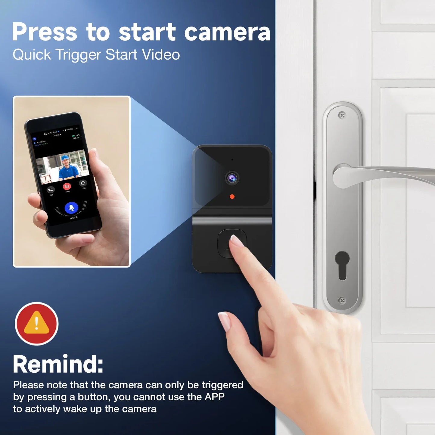 Xiaomi Wireless Doorbell WiFi Outdoor HD Camera Security Door Bell Night Vision Video Intercom Voice Change For Home