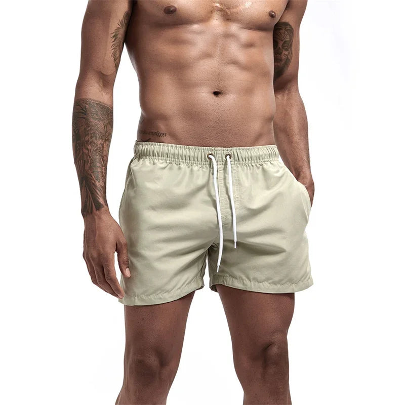 Mens Swim Trunks with Pockets Mesh Liner Summer Casual Beach Board Shorts Quick Dry Swimming Bathing Suit Swimsuit Swimwear