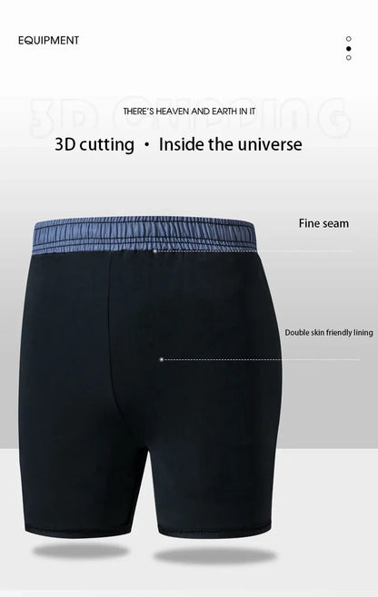 New Swim Trunks for Men Double-layer Swimming Shorts Anti-embarrassment Lined with Professional Beach Pants Adult Swim Gear