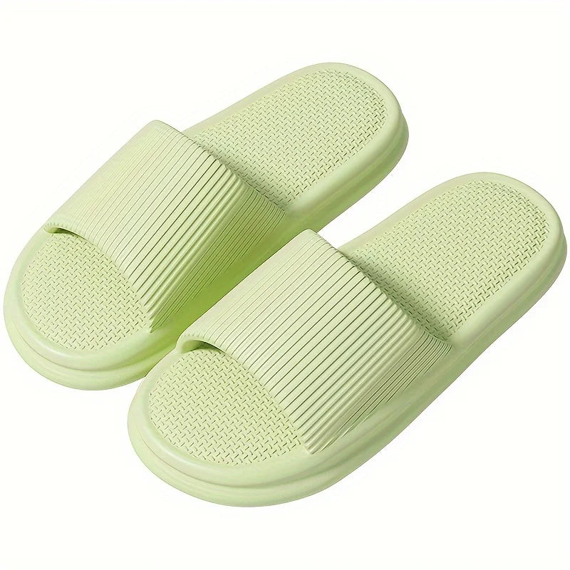 New Men's Solid EVA Slides, Non Slip Quick-drying Open Toe Slippers For Indoor Walking And Bathroom Shower men slippers shoes