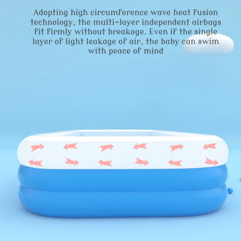 Home large inflatable swimming pool folding thickened outdoor pool baby inflatable swimming pool
