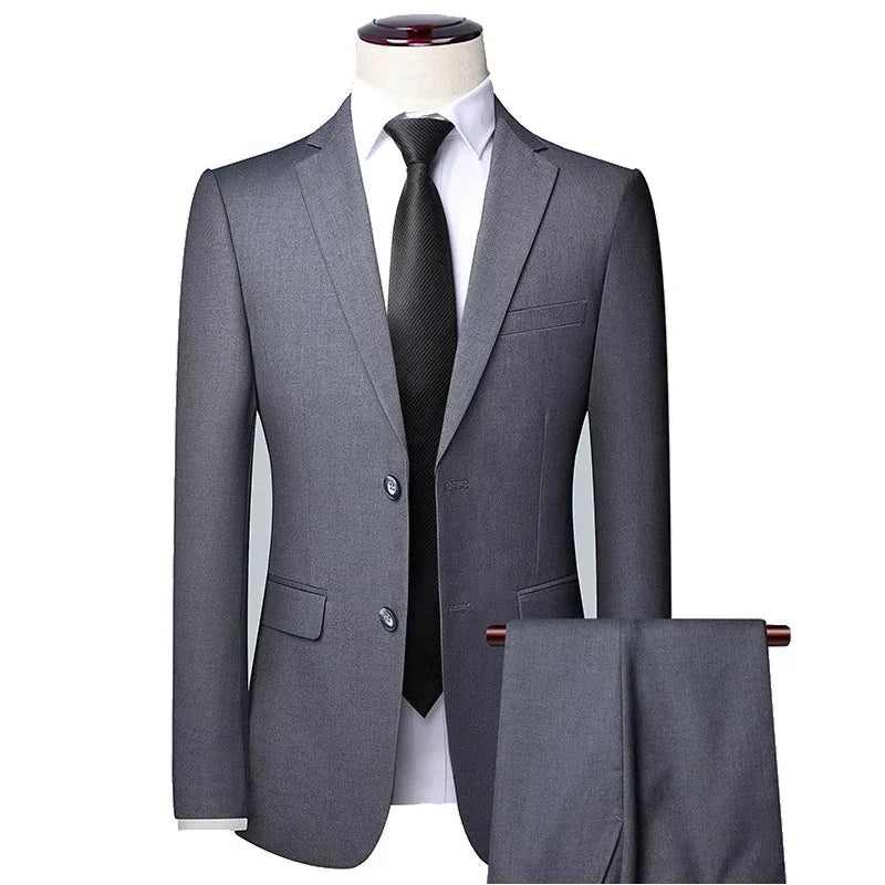 Men Suits Wedding Elegant 3 Pieces Groom's 2 Set High Quality 2024 Blazers Jackets Vest Pants Party Luxury Formal Clothing