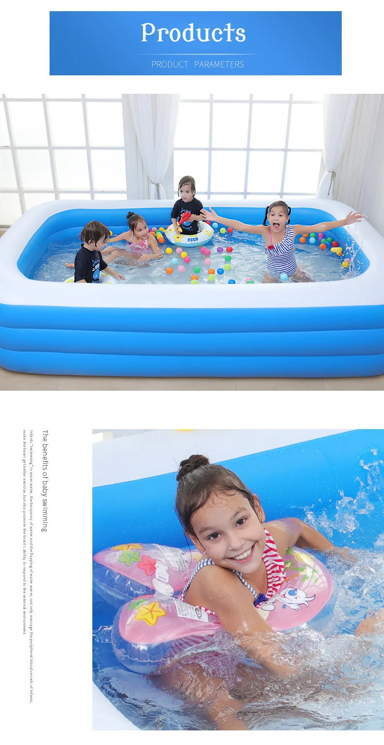 Home large inflatable swimming pool folding thickened outdoor pool baby inflatable swimming pool