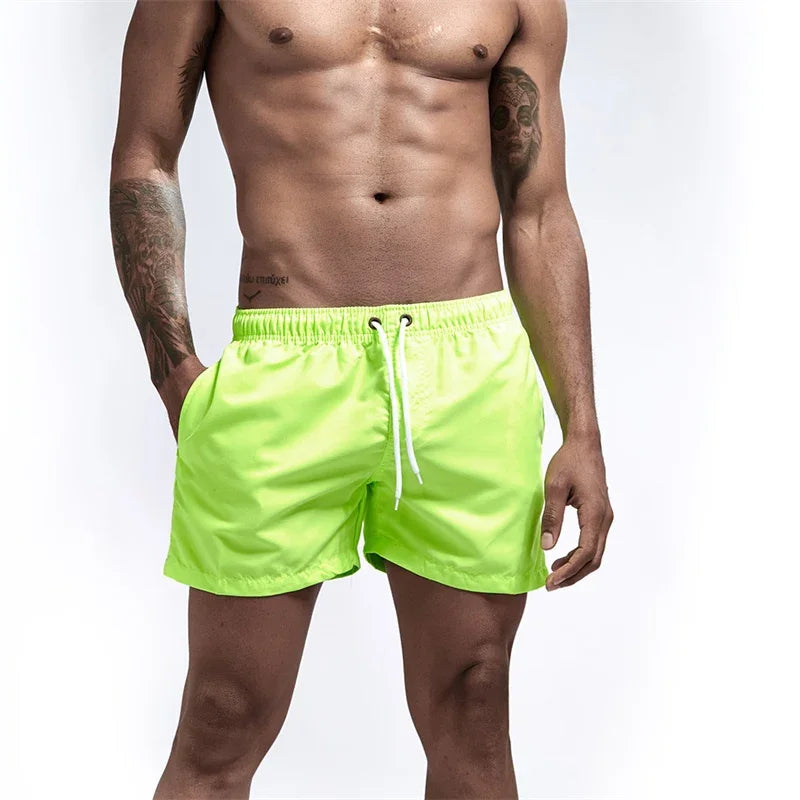 Mens Swim Trunks with Pockets Mesh Liner Summer Casual Beach Board Shorts Quick Dry Swimming Bathing Suit Swimsuit Swimwear