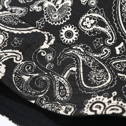 Vintage Print Bucket Hat Women Men Reversible Bob Chapeau Femme Fashion Sun Hat Panama Fisherman Hat
