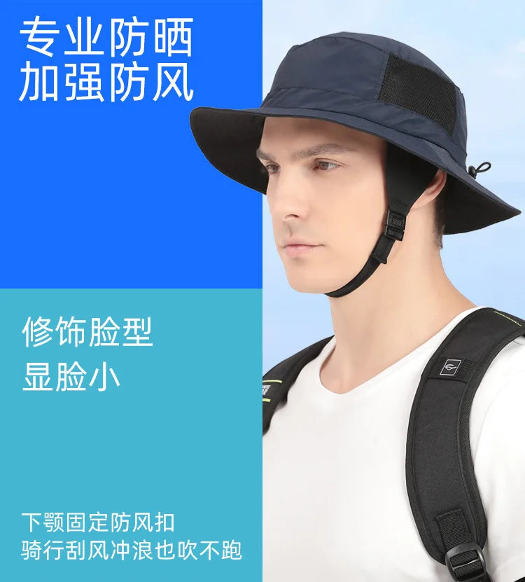 UPF50+ surf hat Spring and summer new outdoor surfing fisherman hat men surf cap women cool breathable sun surf hat