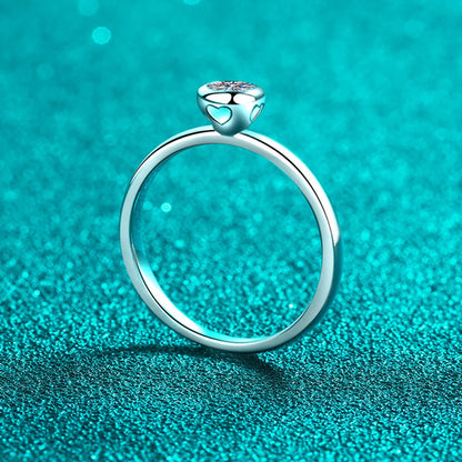 KNOBSPIN D VVS1 Moissanite Rings Round Classic Trendy Women Man Fine Jewelry GRA Certified s925 Sterling Sliver Plated 18k Ring